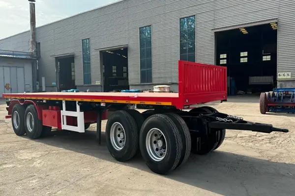 4 Axle Placbed Drawbar DollBar толық тіркемесі Нигерияға жіберіледі